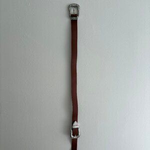 Brown Leather Double Belt